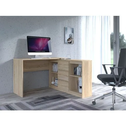 Szczegółowe zdjęcie nr 8 produktu Biurko narożne z komodą Selex 4X - dąb sonoma