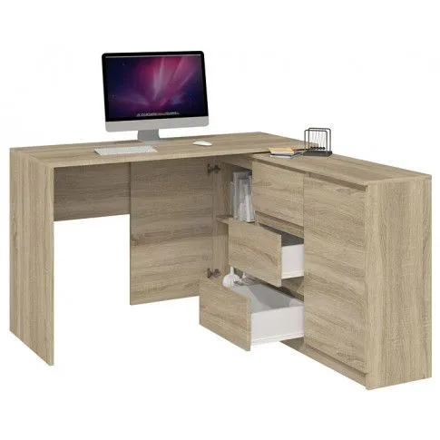 Szczegółowe zdjęcie nr 6 produktu Biurko narożne z komodą Selex 4X - dąb sonoma