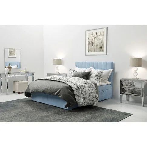 Zdjęcie pojedyncze łóżko boxspring z pojemnikiem Provence | Edinos.pl