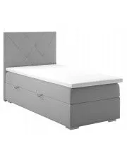 Pojedyncze łóżko boxspring Pascal 90x200 - 58 kolorów w sklepie Edinos.pl