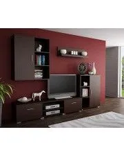 Zestaw mebli do salonu pod TV Pixelo 7X - wenge w sklepie Edinos.pl