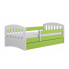 Łóżko dziecięce z szufladą i materacem Pinokio 2X 80x140 - zielone
