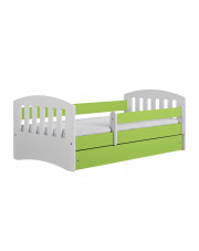 Łóżko dla dziecka z barierką Pinokio 2X 80x160 - zielone w sklepie Edinos.pl