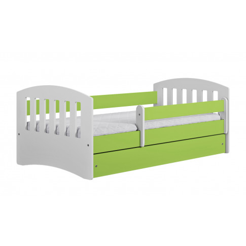 Zdjęcie produktu Łóżko dla dziecka z barierką Pinokio 2X 80x160 - zielone.