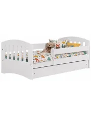 Białe łóżko jednoosobowe z szufladą - Rubens 2X 80x180 w sklepie Edinos.pl