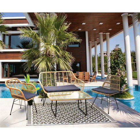 Zdjęcie rattanowe krzesło Ruler 2X naturalne modne | Edinos.pl