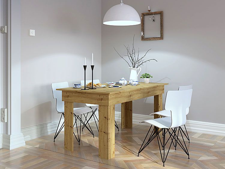 Loftowy stół 160x80 cm dąb artisan Destar
