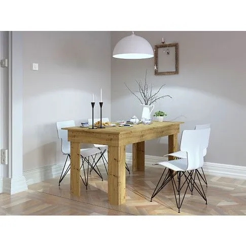 Zdjęcie industrialny stół dąb artisan Tida | Edinos.pl