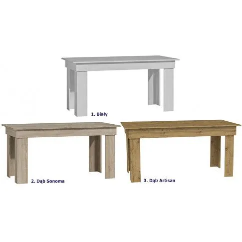 Szczegółowe zdjęcie nr 4 produktu Duży stół dąb artisan - Tida 160x80