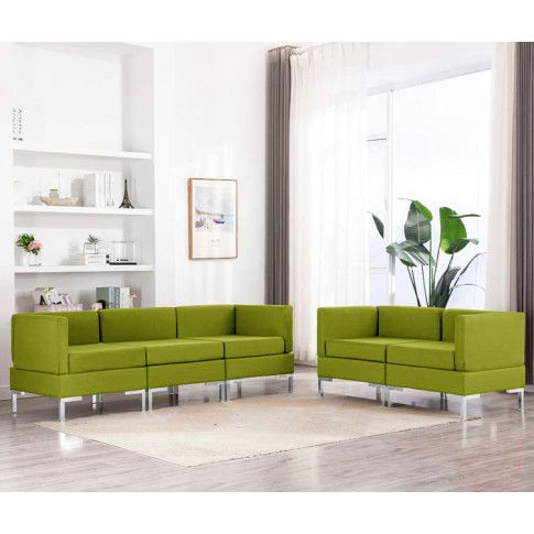 Szczegółowe zdjęcie nr 6 produktu Modułowy 5-osobowy zestaw wypoczynkowy Marsala 2X - zielony