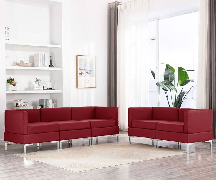 Czerwony minimalistyczny zestaw wypoczynkowy Marsala 2X