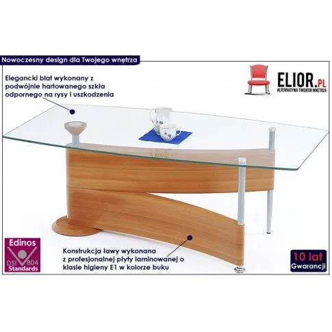 Fotografia Ława szklana Selax - buk z kategorii Ławy i stoliki