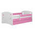 Łóżko dla dziewczynki z szufladą Pinokio 3X 80x160 - różowe
