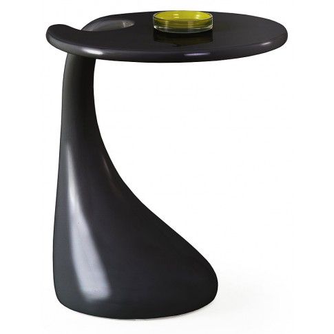 Zdjęcie produktu Okrągły stolik kawowy Altera - czarny połysk.