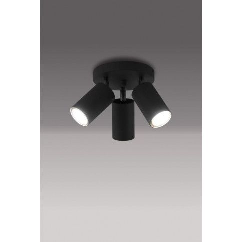 Fotografia Stylowy plafon metalowy E126-Rolas - czarny z kategorii Plafony