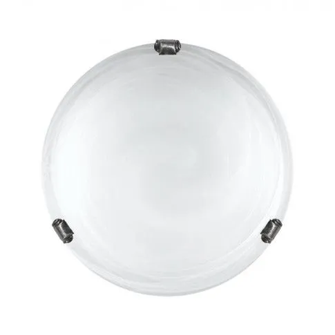 Zdjęcie produktu Okrągły plafon szklany E137-Zephyr - biały+srebrny.