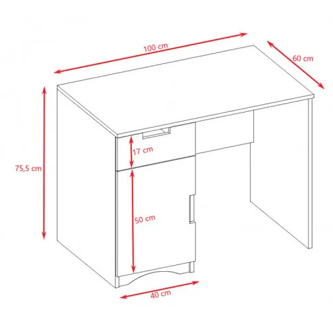 Szczegółowe zdjęcie nr 6 produktu Białe biurko dla dziecka 100 cm - Rubens 8X