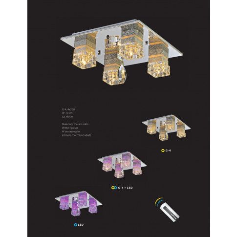 Szczegółowe zdjęcie nr 4 produktu Innowacyjny plafon LED E148-Macax