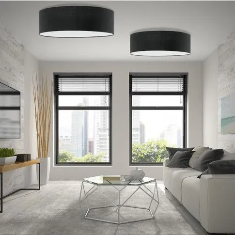 Zdjęcie czarny okrągły plafon do salonu E153-Morius | Edinos.pl