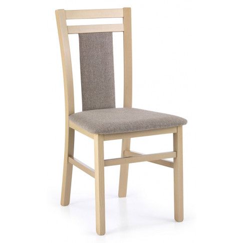 Zdjęcie produktu Drewniane krzesło tapicerowane Thomas - Dąb sonoma.