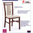 Fotografia Drewniane krzesło tapicerowane Thomas - Ciemny orzech z kategorii Krzesła