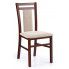 Zdjęcie produktu Drewniane krzesło tapicerowane Thomas - Ciemny orzech.