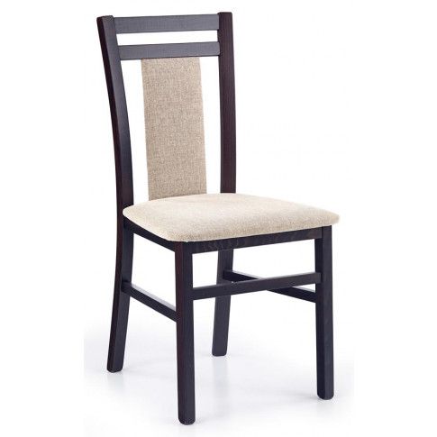 Zdjęcie produktu Drewniane krzesło tapicerowane Thomas - Wenge.