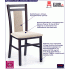 Fotografia Drewniane krzesło tapicerowane Thomas - Wenge z kategorii Krzesła tapicerowane
