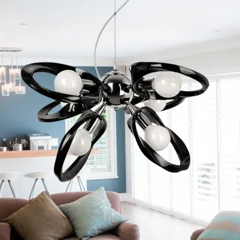 Fotografia Nowoczesny żyrandol E193-Nildi - czarny z kategorii Żyrandole