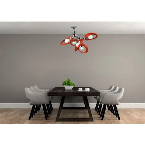 Fotografia Szykowny żyrandol E192-Nildi - czerwony z kategorii Przeznaczenie