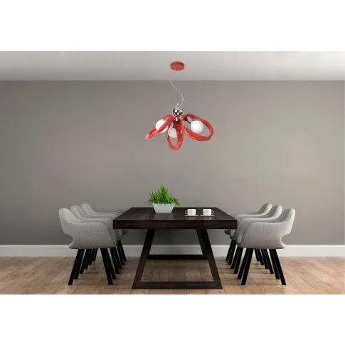 Fotografia Modernistyczny żyrandol E190-Nildi - czerwony z kategorii Przeznaczenie