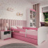 wizualizacja różowego łóżka dziecięcego z materacem happy 2x