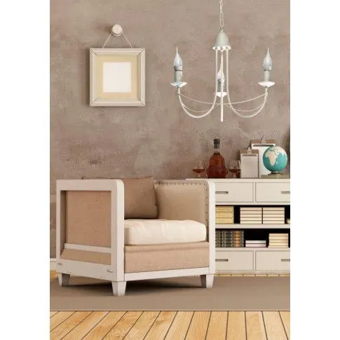 Fotografia Żyrandol świecznik E225-Kirs - biały z kategorii Żyrandole