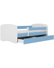 Łóżko dla chłopca z barierką Happy 2X 80x160 - niebieskie w sklepie Edinos.pl