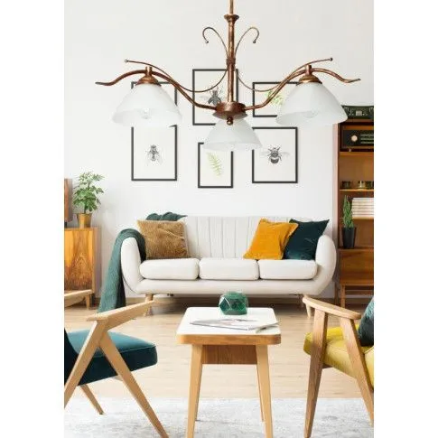 Szczegółowe zdjęcie nr 6 produktu Stylowy żyrandol retro E229-Zena