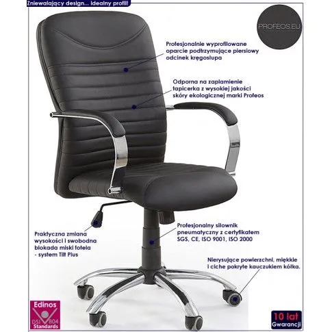 Fotografia Fotel obrotowy Andera - czarny z kategorii Strona główna