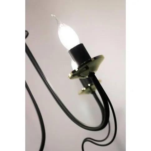 Szczegółowe zdjęcie nr 5 produktu Żyrandol świecznikowy vintage E234-Rivo - czarny