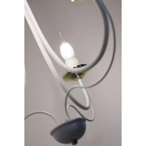 Szczegółowe zdjęcie nr 7 produktu Żyrandol świecznikowy w stylu retro E234-Rivo - biały