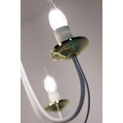 Szczegółowe zdjęcie nr 8 produktu Żyrandol świecznikowy w stylu retro E234-Dolo - biały