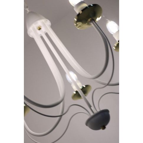 Szczegółowe zdjęcie nr 6 produktu Żyrandol świecznik E235-Dolo - biały