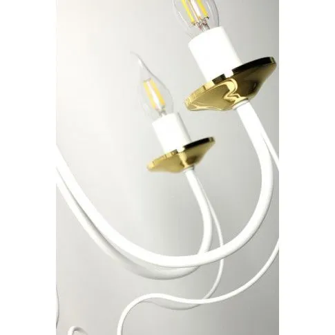 Zdjęcie biały żyrandol stylizowany na świecznik E235-Rivo | Edinos.pl