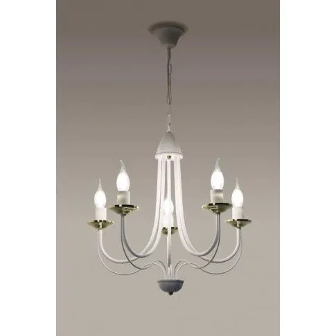 Fotografia Żyrandol świecznik E235-Rivo - biały z kategorii Żyrandole