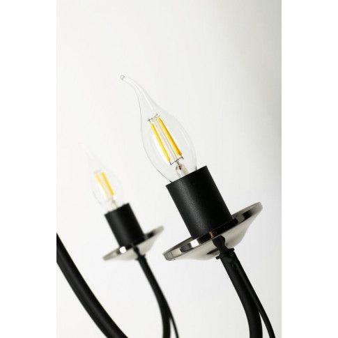 Fotografia Designerski żyrandol świecznikowy E236-Nicolo - czarny z kategorii Żyrandole