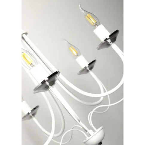 Zdjęcie biały żyrandol w formie świecznika E237-Teliks | Edinos.pl