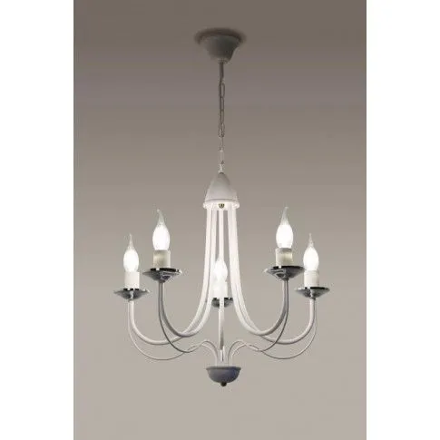 Fotografia Żyrandol w formie świecznika E237-Teliks - biały z kategorii Żyrandole