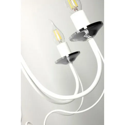 Szczegółowe zdjęcie nr 4 produktu Żyrandol w formie świecznika E237-Teliks - biały