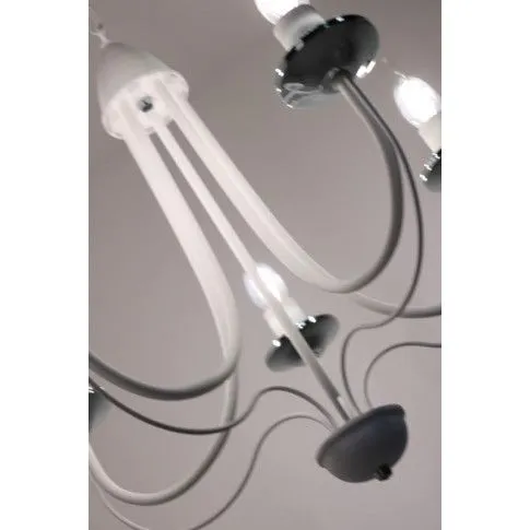 Szczegółowe zdjęcie nr 5 produktu Żyrandol w formie świecznika E237-Teliks - biały