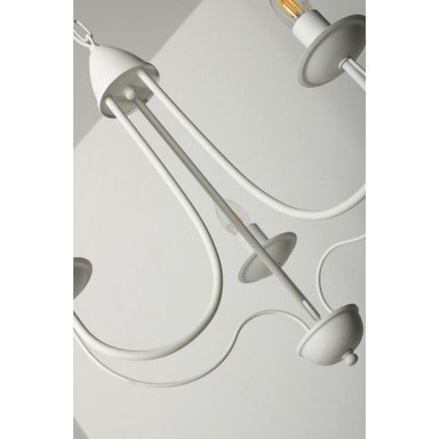 Szczegółowe zdjęcie nr 5 produktu Żyrandol świecznikowy E238-Candi - biały
