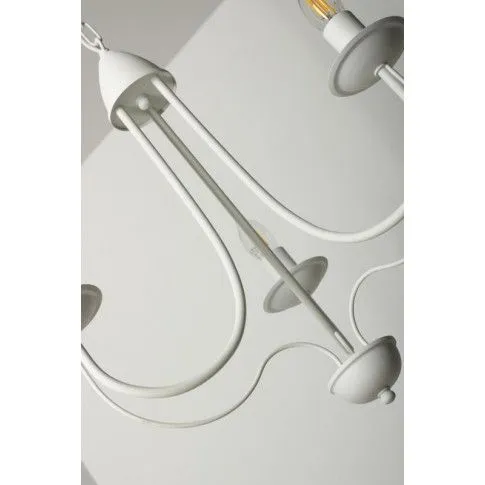 Szczegółowe zdjęcie nr 5 produktu Żyrandol świecznikowy E238-Avelino - biały