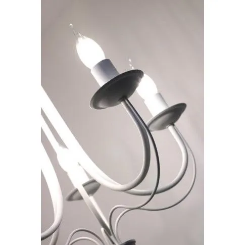 Szczegółowe zdjęcie nr 4 produktu Oryginalny żyrandol świecznikowy E239-Avelino - biały